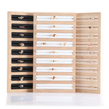 Wood Square Earrings Rings Display Tray Jewelry Storage Plate