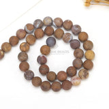 Natural Wood Stone Matte Charm Bracelet Beads Jewelry Making