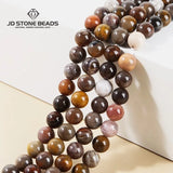 Natural Wood Stone Matte Charm Bracelet Beads Jewelry Making