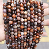 Natural Wood Stone Matte Charm Bracelet Beads Jewelry Making