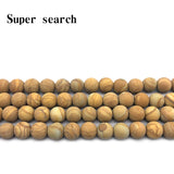 Wood Stripe Ball Stone Beads Bracelet DIY Jewelry Accessorie