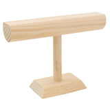 Wood T-Bar Necklace & Wristwatch Display Organiz...