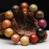 Natural Wood Bracelet Men's Elastic Beads Rosary Bracelet