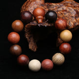 Natural Wood Bracelet Men's Elastic Beads Rosary Bracelet