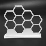 Natural Wood Honeycomb Jewelry Earrings Necklace Storage Rack Holder