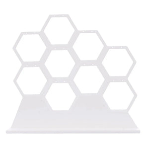 Wood Honeycomb Jewelry Earrings Storage Rack