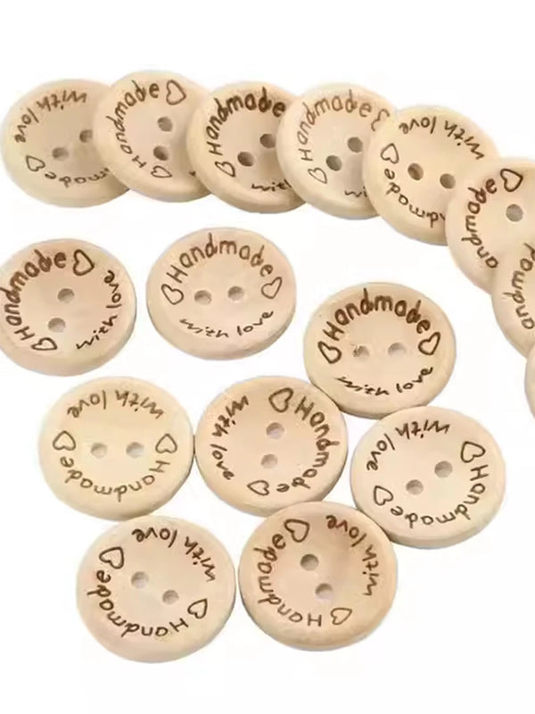 Wooden Buttons 2 Holes for Clothes Decoration DIY Crafts Sewing