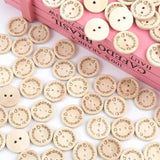 Wooden Buttons 2 Holes for Clothes Decoration DIY Crafts Sewing