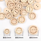 Wooden Buttons 2 Holes for Clothes Decoration DIY Crafts Sewing