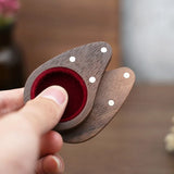 Wooden Ring Box Walnut Small Jewelry Display Box