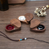Wooden Ring Box for Engagement Wedding Jewelry