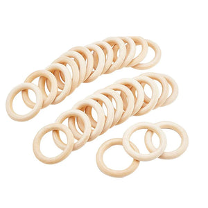 Wooden Rings Bead 40mm Unfinished Wood Circles DIY Macrame Crafts