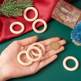 Wooden Rings Bead 40mm Unfinished Wood Circles DIY Macrame Crafts