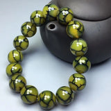 Silk Yellow Dragon Agate Bracelet for Men and Women