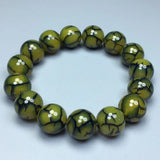 Silk Yellow Dragon Agate Bracelet for Men and Women