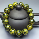 Silk Yellow Dragon Agate Bracelet for Men and Women