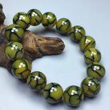 Silk Yellow Dragon Agate Bracelet for Men and Women
