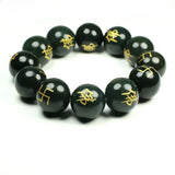 XinJiang HeTian Jade Nephrite Bracelet Lucky Amulet Buddha Bracelet