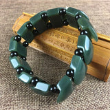 XinJiang Nephrite Jade Bracelet Lucky Amulet Stone Jewelry Gift