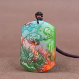 Xinjiang Jade Stone Wolf & Tiger Pendant Jewelry Lucky Safety Amulet
