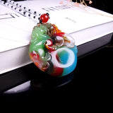 Colorful Jade Pendant Men's & Women's Sweater Chain