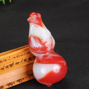 Xinjiang Gobi Chicken Blood Stone Gourd Pendant Handle Jewelry