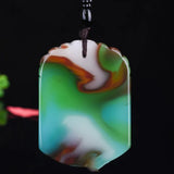 Xinjiang Gobi Colorful Jade Peace Necklace Pendant
