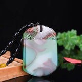 Xinjiang Gobi Colorful Jade Peace Necklace Pendant