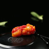 Xinjiang Gobi Wire Jade Pendant Men's Women's Wealth Transfer
