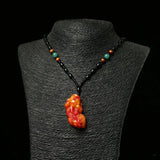 Xinjiang Gobi Wire Jade Pendant Men's Women's Wealth Transfer