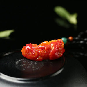 Xinjiang Gobi Wire Jade Pendant Men's Women's Wealth Transfer