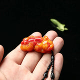 Xinjiang Gobi Wire Jade Pendant Men's Women's Wealth Transfer