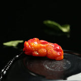 Xinjiang Gobi Wire Jade Pendant Men's Women's Wealth Transfer
