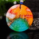Xinjiang Gobi Golden Silky Jade Sailing Pendant