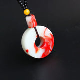 Xinjiang Gobi Hetian Jade Chicken Blood Jade Pendant