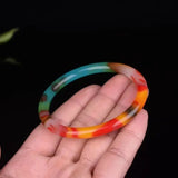 Xinjiang Gobi Hetian Jade Colorful Jade Bracelet for Children