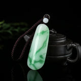 Xinjiang Gobi Jade Floating Emerald Green Jade Waist Piece