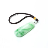 Xinjiang Gobi Jade Floating Emerald Green Jade Waist Piece