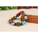 Xinjiang Gobi Jade Colorful Jade Stone Bracelet Men's Women's Jewelry