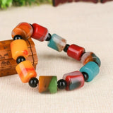 Xinjiang Gobi Jade Colorful Jade Stone Bracelet Men's Women's Jewelry