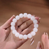 Xinjiang Golden Silk Jade Abacus Bead Bracelet