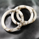 Xinjiang Golden Silk Jade Carved Bar Bracelet