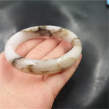 Hand-carved Xinjiang Silk Jade Wide Band Bracelet