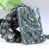 Xinjiang Hetian Jade Dragon Pendant Necklace Zodiac Dragon Pattern