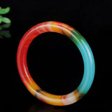 Natural Hetian Jade Floating Flower Bracelet Jewelry