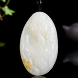 Xinjiang Hetian Jade God of Wealth Shouxing Jade Handle Old Material