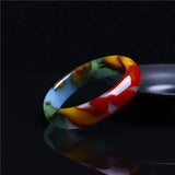 Xinjiang Hotan Colorful Jade Bracelet Women's Silk Jewelry