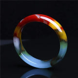 Xinjiang Hotan Colorful Jade Bracelet Women's Silk Jewelry