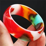 Xinjiang Hotan Jade Colorful Bracelet Women's Bracelet