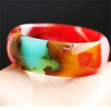 Xinjiang Hotan Jade Colorful Bracelet Women's Bracelet